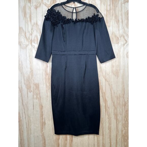 Kay Unger New York Formal Cocktail Black Dress size 10 - Picture 1 of 9